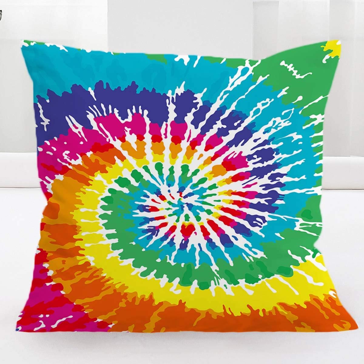 Blessliving Tie Dye Pillow Covers Bohemian Hippie Cushion Cover