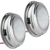 LED Interior Dome Ceiling Light, 4" Surface Mount, Daylight White, 2-Pack - FO2624-M2