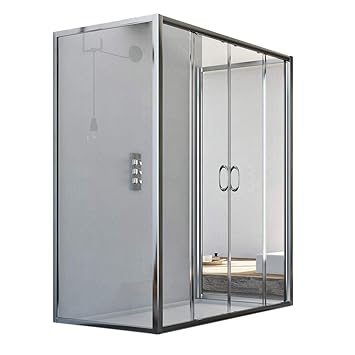 Replay Trio 2 Türen 3-seitige Duschkabine 70x120x70 CM H185 Klarglas