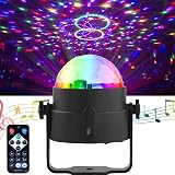 SEBRUANC Mini Disco Ball LED Party Light 360° RGB 3W with Remote 2pc view 2