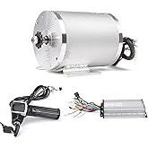 Electric Brushless DC Motor Complete Kit, 48V 2000W 4300RPM High Speed Motor, with 33A 15 Mosfet Controller, Power Display LCD Throttle, Electric Scooter Bicycle Motorcycle Mid Drive Motor, DIY Part