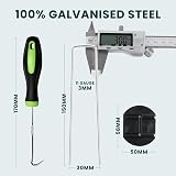 Green Haven 100 Pack Garden Pegs Heavy Duty Membrane Stakes 15cm Galvanised view 3