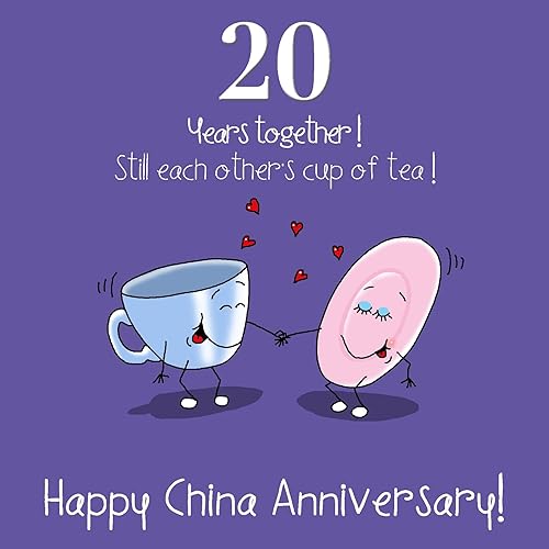 Happy 20th Year china Wedding Anniversary Gift Photo Frame (L) (B/S