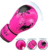 Grosee Kids Boxing Glove 6oz 8oz Pink Youth Training Sparring Kids MMA Gift view 2