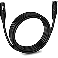 LyxPro Quad Series 15 ft XLR 4-Conductor Star Quad Balanced Microphone Cable for High End Quality and Sound Clarity, Extreme Low Noise, Black
