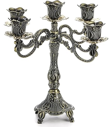 Amazon.com: Zestico Vintage Gold 1 Arm Metal Candelabra, 1