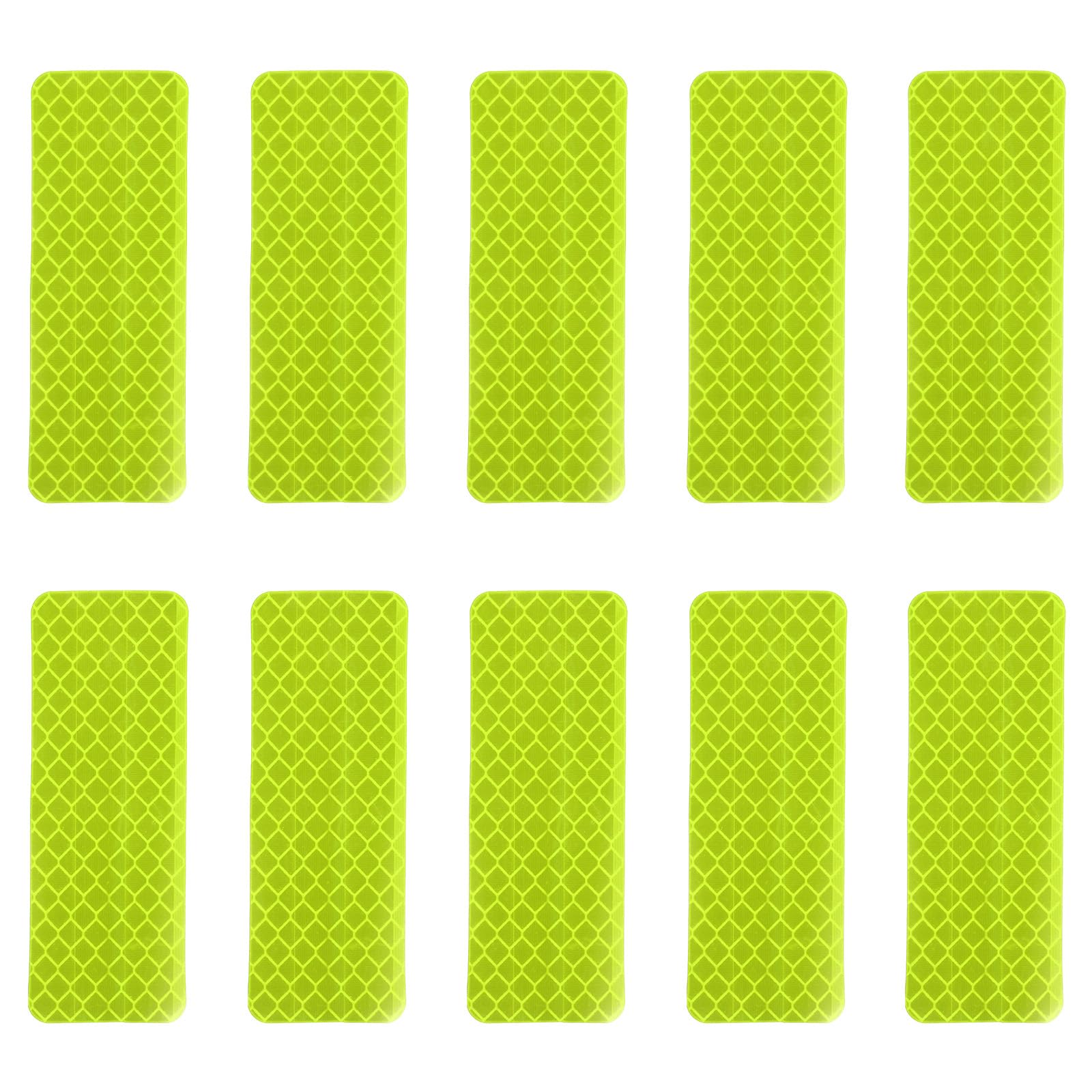 PATIKIL Reflective Stickers, 30 Pcs Safety High Visibility Reflective Sticker Waterproof Driveway Reflectors for Bicycle, Motorcycle, Fluorescent Green (Rectangle)