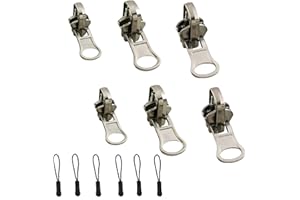 RABIHIKE Universal Zipper Repair Kit - 3-Size Double-Sided Zippers Slider Replacement with Zipper Pull for Jackets, Luggage, Backpacks & Outdoor Gear | No-Sew Installation