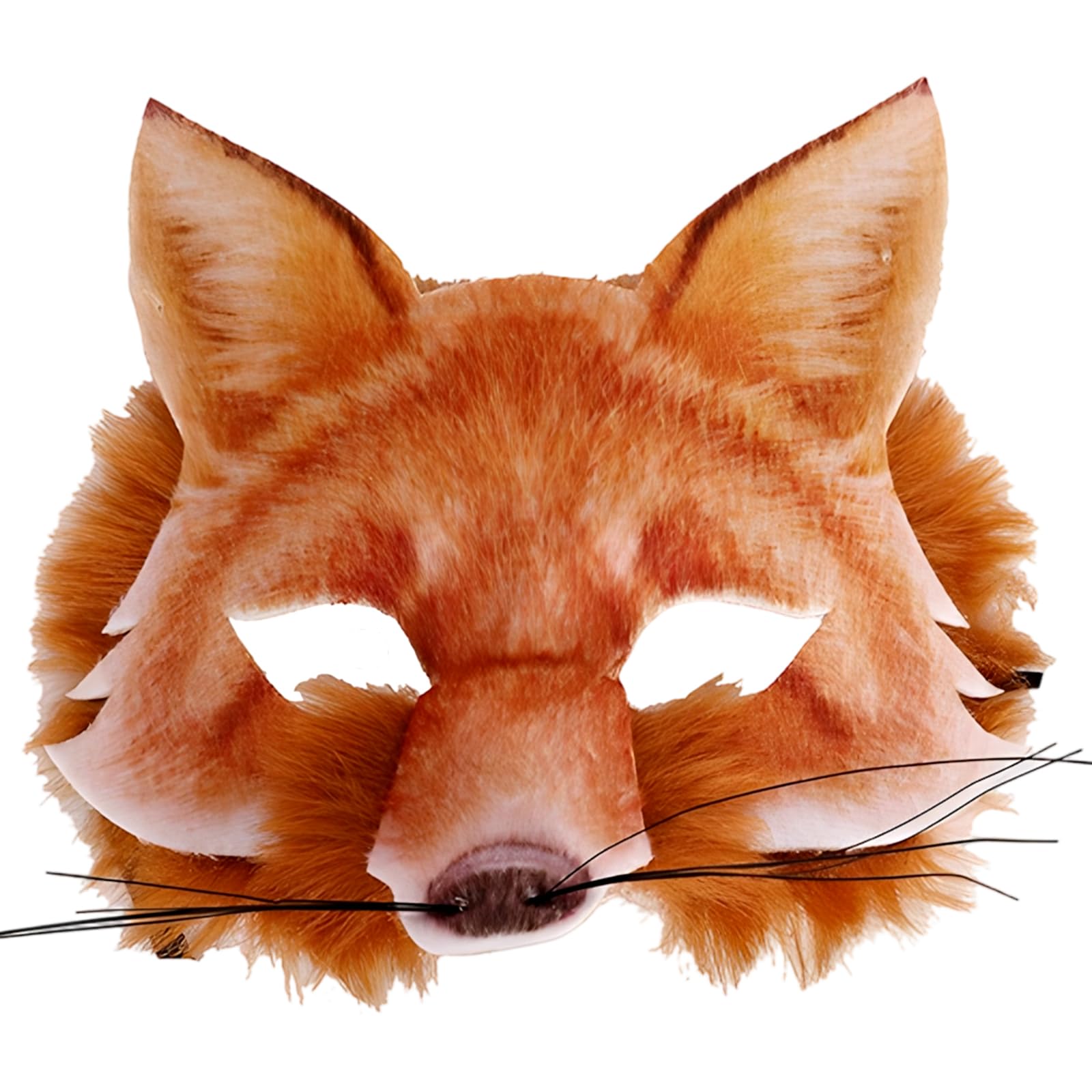 PSFXBM 1 Piece Fox Mask - Realistic Animal Mask, Adult Kids Costume Accessory for Halloween, Role Play, Party, Banquet or Dance,Fancy Dress Hunt Animal Carnival Book Week Mask(Orange)