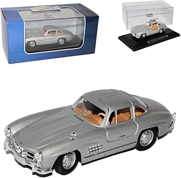 Atlas Mercedes Benz 300sl Coupe Silber W198 1954 1963 Mit Offnenden Flugelturen 1 43 Modell Auto Mit Individiuellem Wunschkennzeichen Amazon De Spielzeug