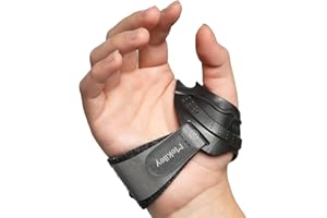 Mekiley CMC Thumb Support Brace - with Firm Supportive Wrist Strap, Dual Density Thumb Brace Stabilizes CMC Joint, Pain Relief for Osteoarthritis for Women and Men (Black, Right Hand, Medium)