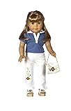 Diana Collection Blue Shirt with Embroidered White