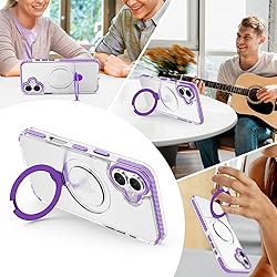 UMIONE for iPhone 16 Plus Clear Magnetic case with