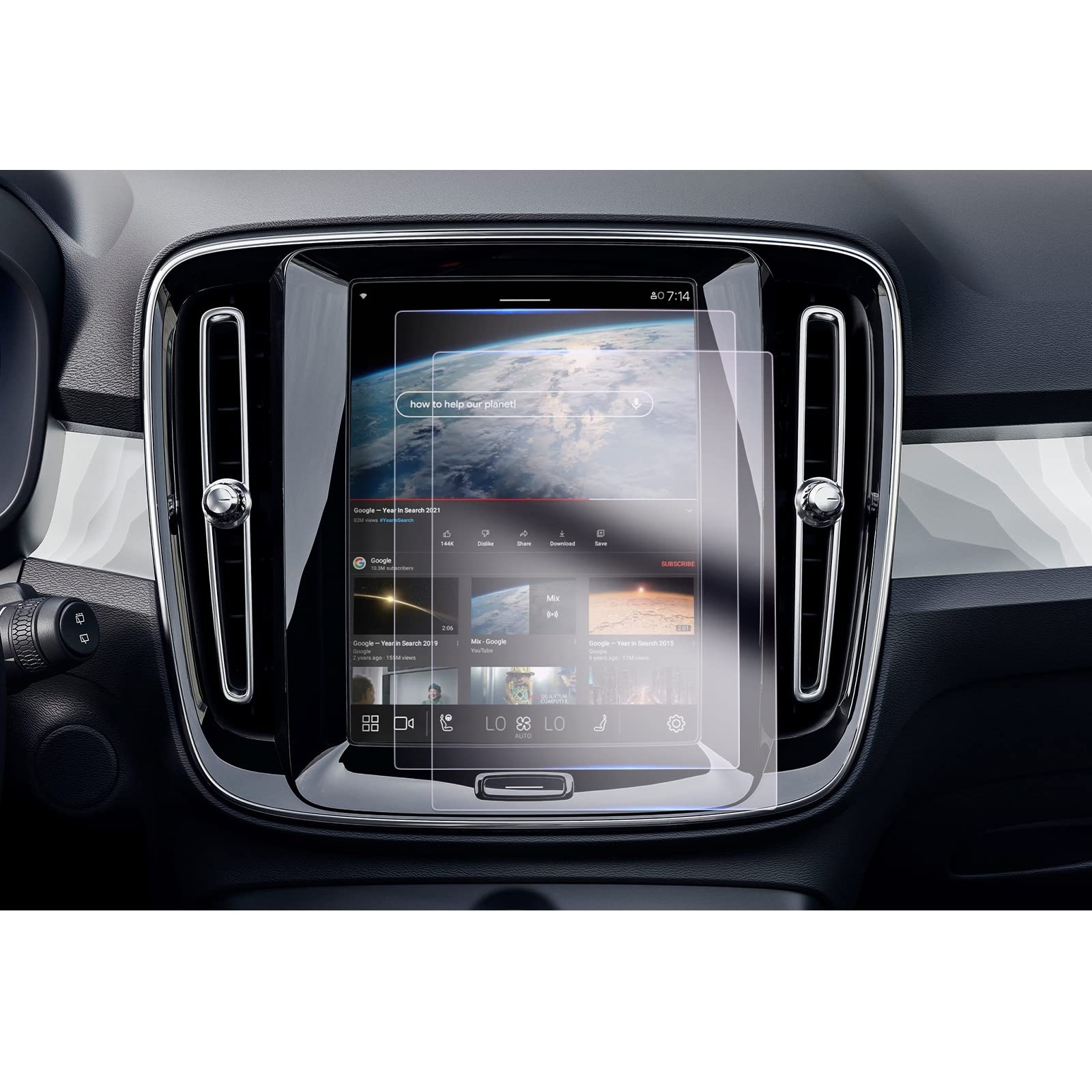 GAFAT [2 Pieces] Compatible with Volvo XC40 XC60 XC90 V60 V90 S90 S60 C40 2017-2024 2025 8.7" Navigation Protective Film, 8.7" V0lvo Sensus Connect Nano Screen Protector, Non-Fragil, 6H Scratching