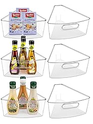 JEISSLIA Lazy Susan Cabinet Organizer Bins for