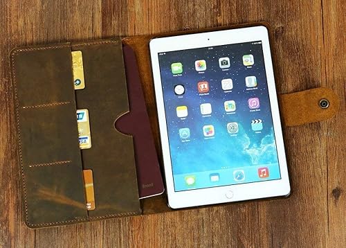 Amazon Com Personalized Distressed Leather Ipad Pro Case Cover Ipad Mini Case Ipad Air Case Cover Leather Ipad Portfolio Ipd05nc Handmade
