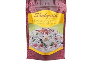 Shahzada Basmati Sela Rice (02 Lbs.) Extra Long Grain, Slender, Sturdy and Non-Sticky Grain for Effortless Cooking, Non GMO, Vegan, Gluten Free, Soy Free, No Cholesterol, Low Sodium, Resealable Zip-Lock Bag | Parboiled Basmati Rice 02 Pound Packing - 32 oz