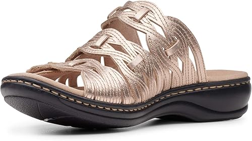 rose gold clarks sandals