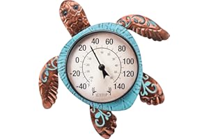 MUMTOP Outdoor Thermometer, Turtle Outside Wall Thermometer for Patio Yard Garden