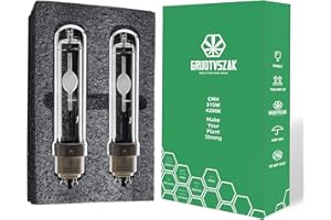 GRUOTVSZAK CMH 315W 3000K 625umol / 4200K 590umol Ceramic Metal Halide 4200K CDM Full Spectrum Indoor Vegging Grow Light Bulb Pack of 2