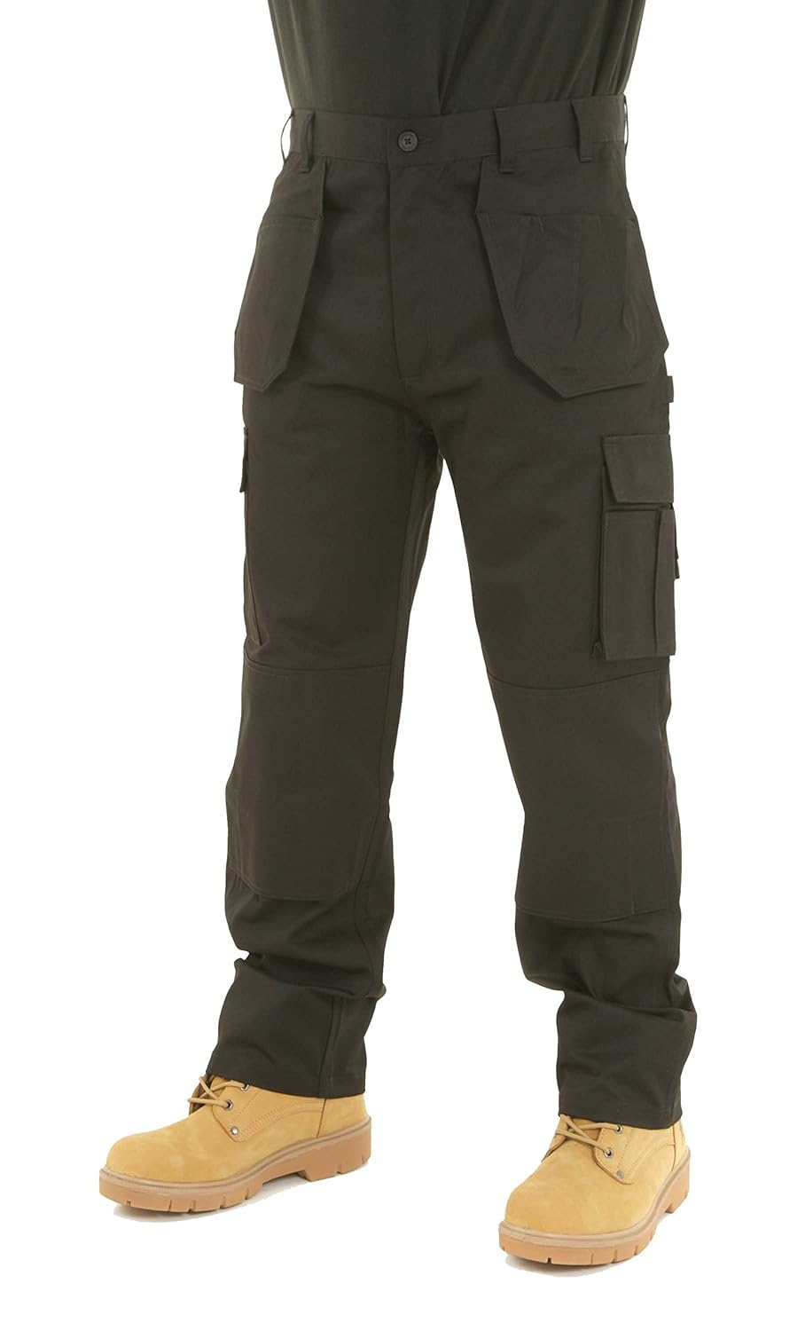 mens black combat work trousers