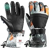 Pnosnesy Ski Gloves, Warmest Waterproof and Breathable Snow Gloves for Cold Weather, Fits Both Men & Women,for Parent Child Outdoor