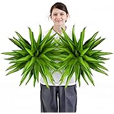 Velener Outdoor Fake Agave Artificial Plant, Unpotted Fake Plant for Room Decor, UV Resistant Faux Agave Plant for Outdoor/Indoor Decor, 22 inches, 2 Pack(43 Leaves)