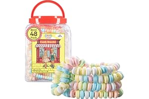 48 Candy Bracelets Individually Wrapped, Bracelet Candy Jewelry, Pastel Candy for Buffet, Goody Bag Stuffers, Barbie Party Favor for Kids, (Pack of 48x0.42oz/11.9g) by 4YoreElves