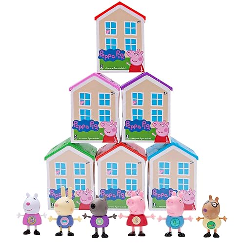Peppa Pig Mystery House Figure Collection (6-Pack) Each House