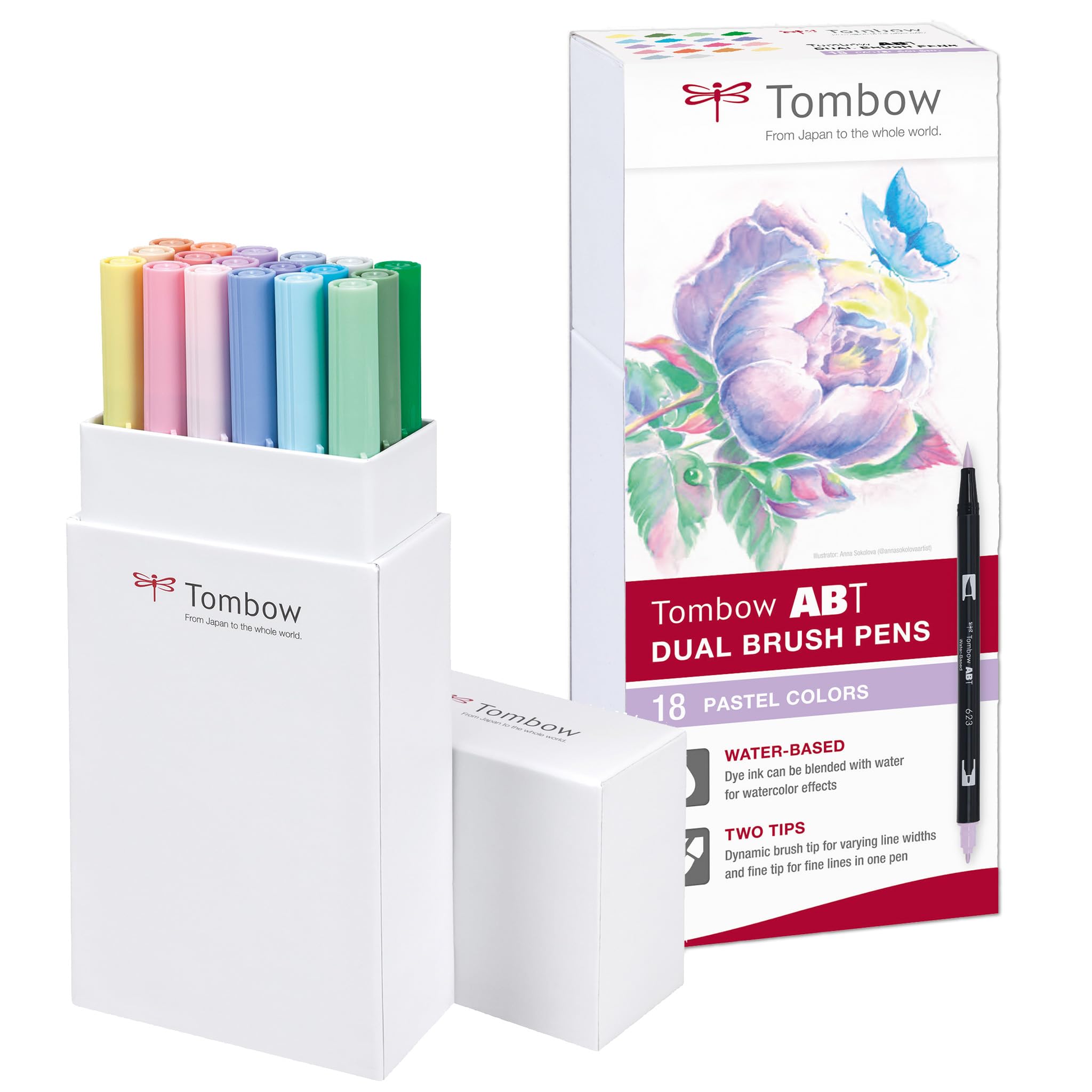 Tombow ABT Dual Brush Pen - Pastel (Pack of 18), ABT-18P-5