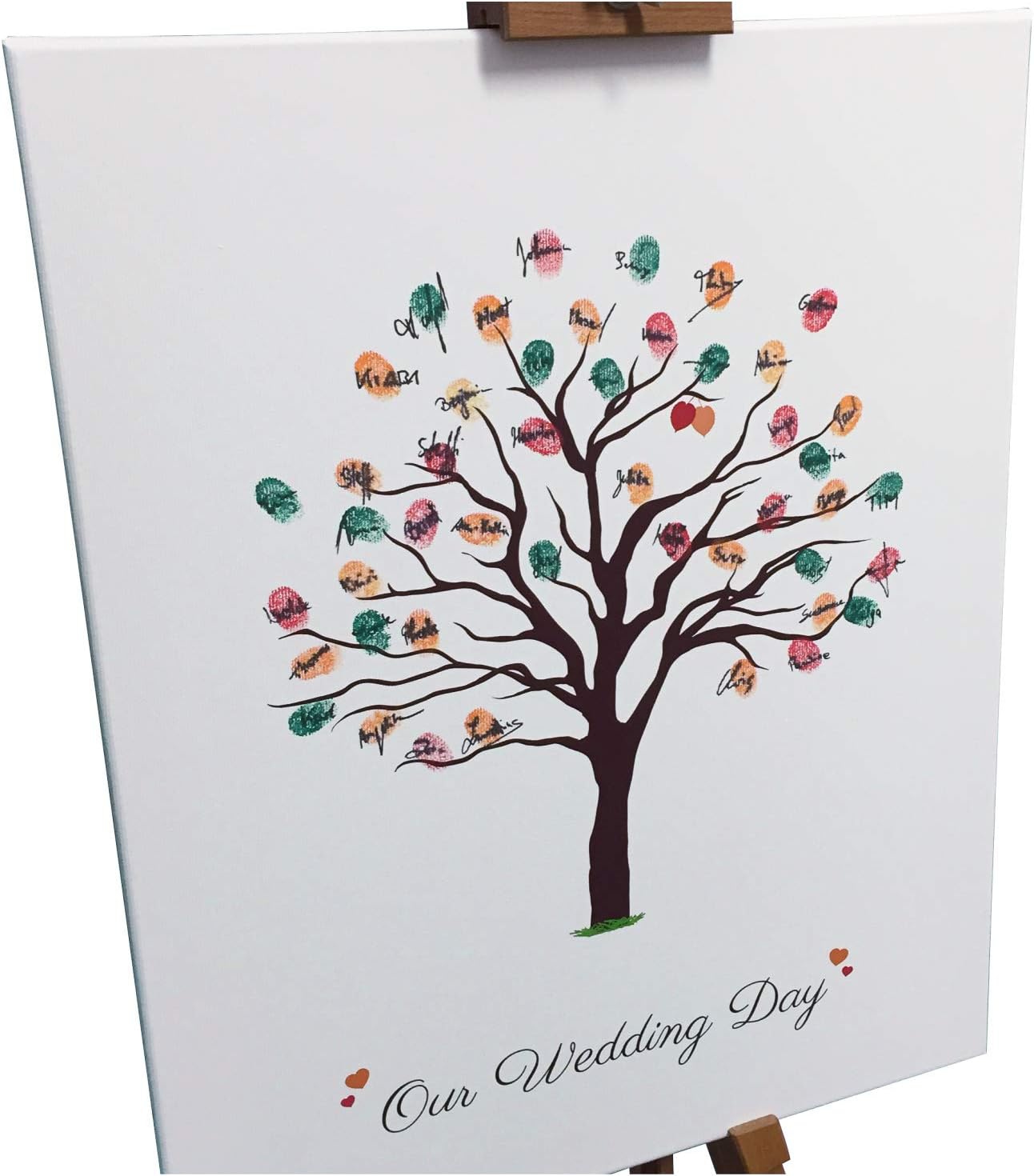 KATINGA Canvas for Wedding - MOTIVE AUTUMN TREE - as a guestbook for fingerprints (40x50cm)