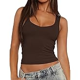 Matunana Womens Tank Tops Square Neck Crop Top Going Out Ribbed Sleeveless Summer Shirt 2026