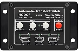 Automatic Transfer Switch, AC120V 30Amp, ATS Auto Transfer Switch, HCDC HD067/120V30A