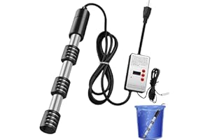 AIGOMC Immersion Water Heater, 1500W Portable Electric 304 Stainless Heaters with Guard Cover, Water Heater for Pool Bathtub -Heat 5 Gallons Water in Minutes