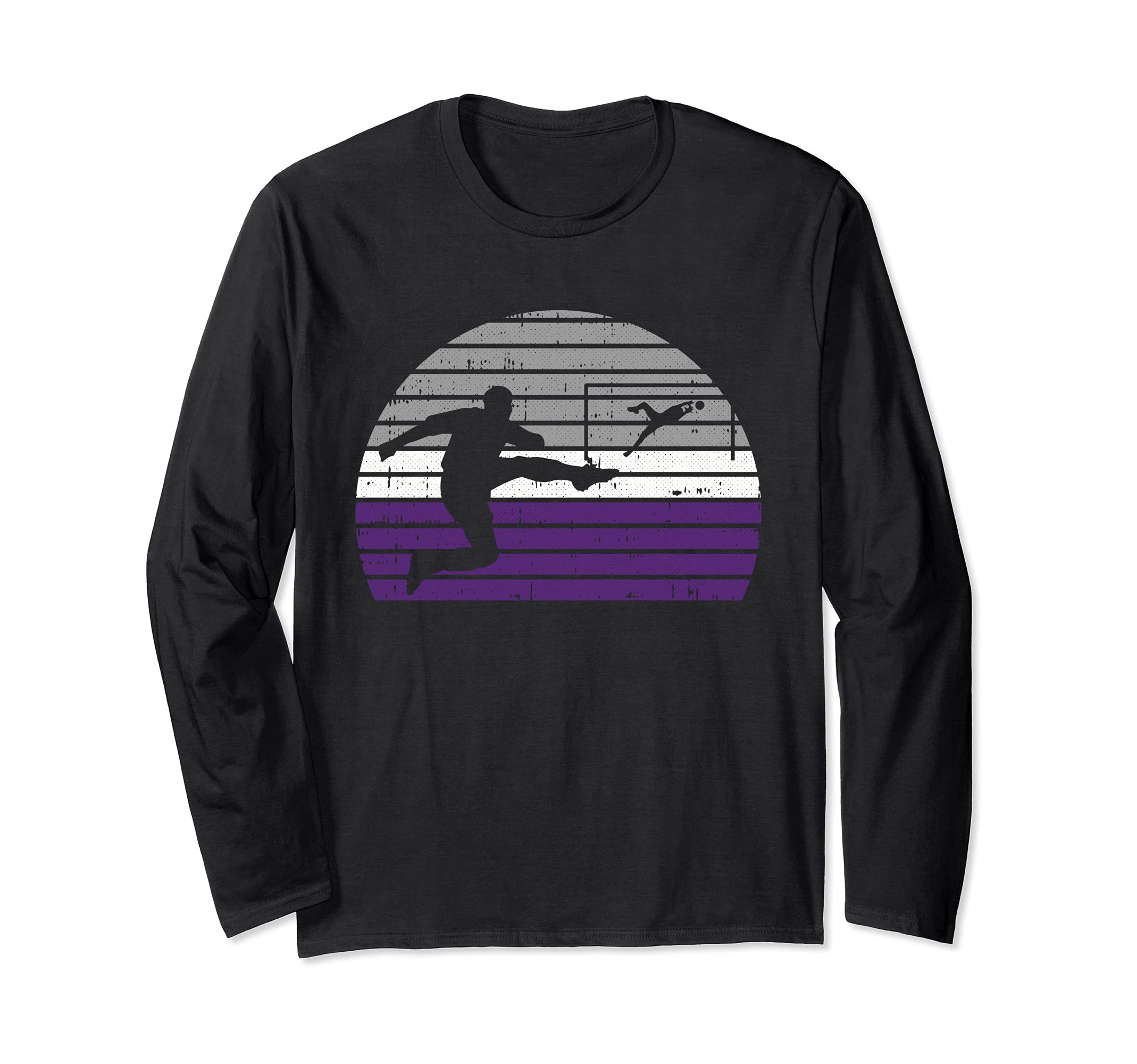 Soccer Player LGBT-Q Retro Pansexual Pride Sport Fan Goalie Long Sleeve T-Shirt