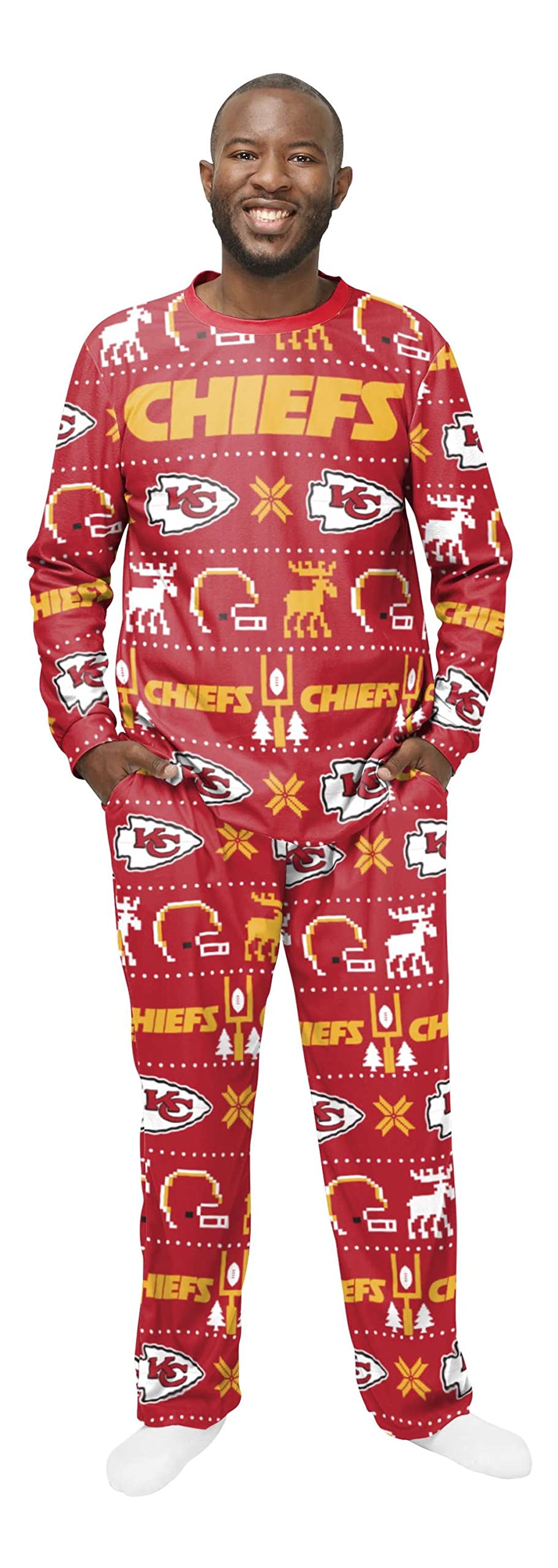Kansas City Chiefs NFL Ugly Pyjamas Christmas (L)