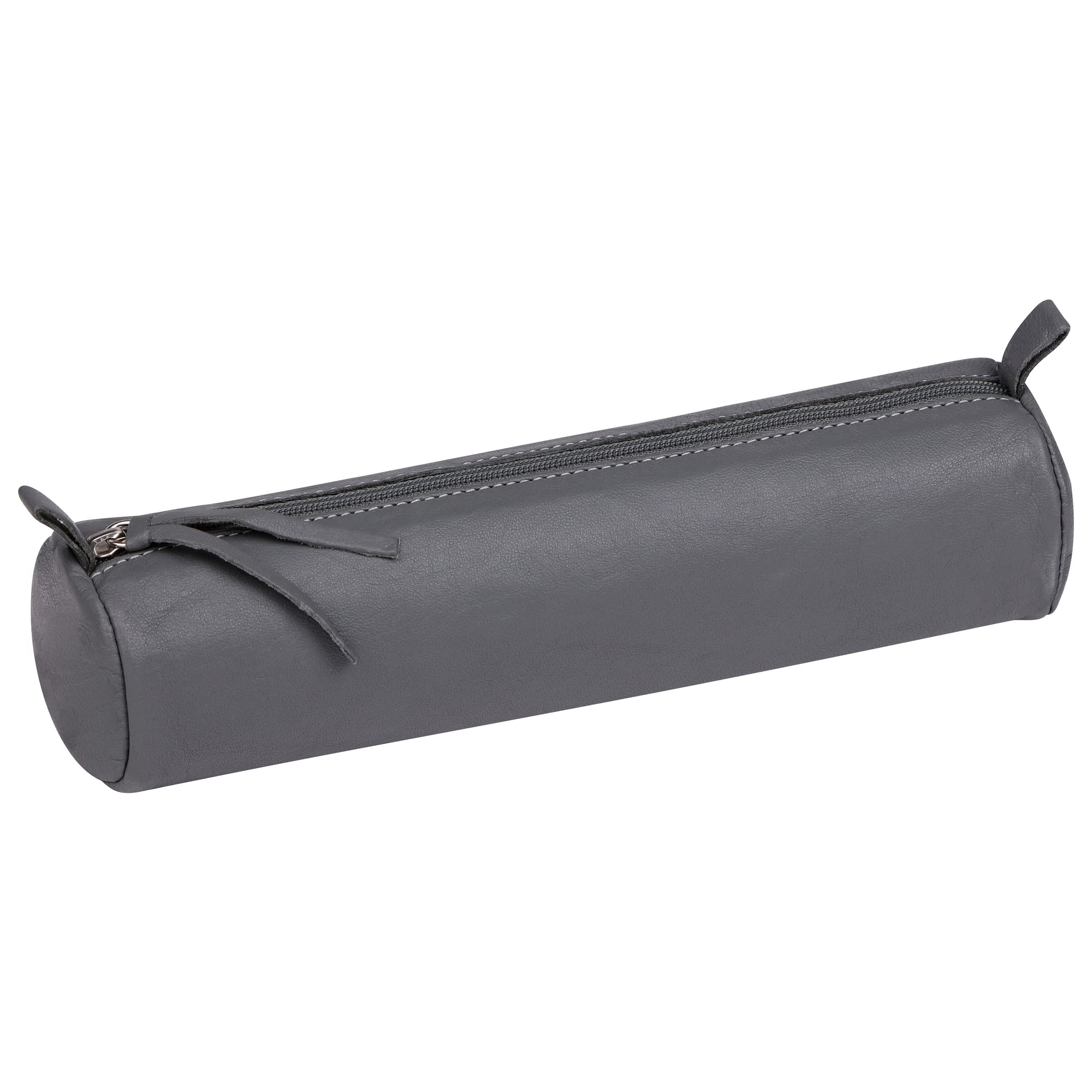 Clairefontaine 8334C - One Round School Pencil Case - Size Ø5,5x22 cm - in Genuine Lambskin Leather - School Supplies - Coloured Pencil Case - Pen Holder