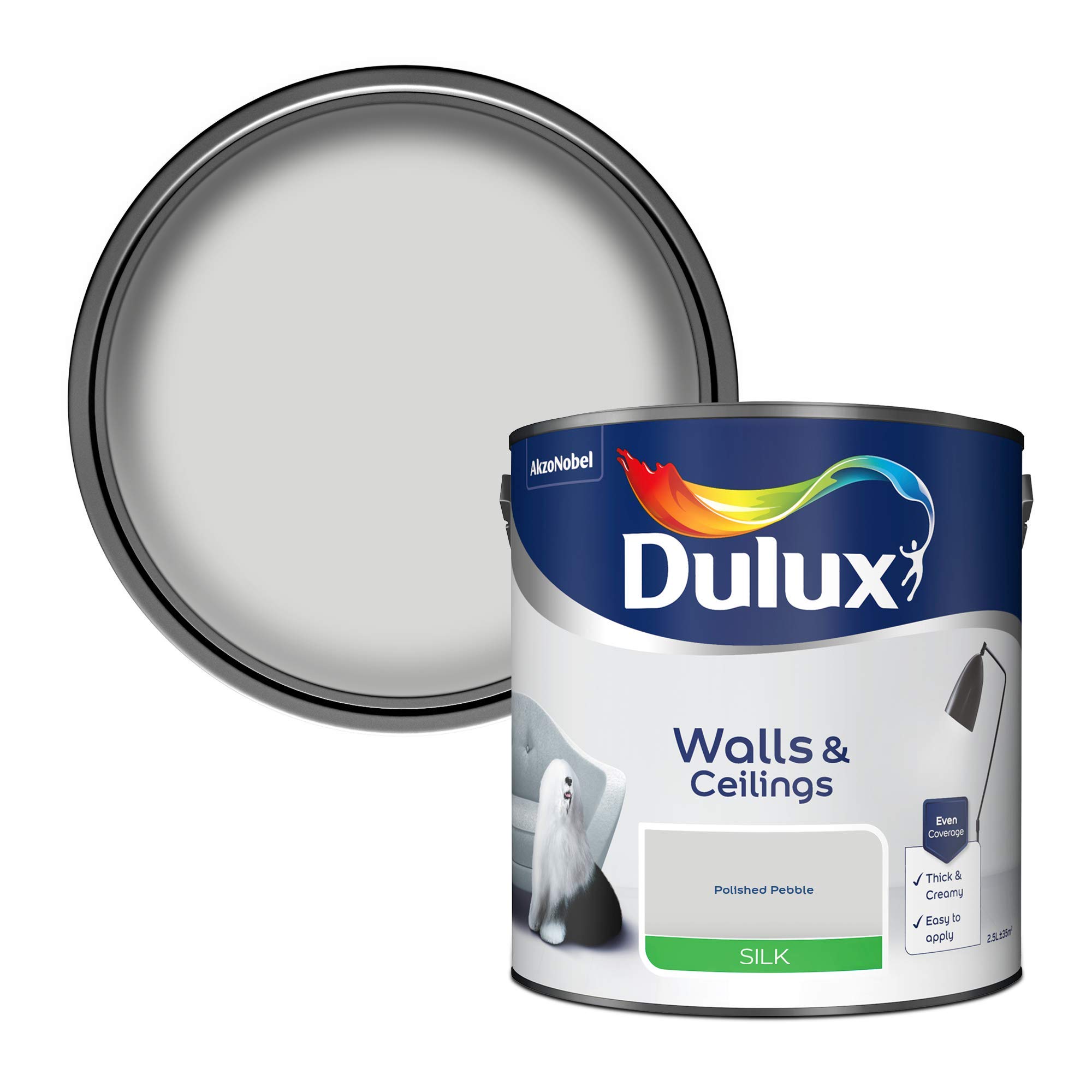 Dulux Du Silk, Polished Pebble, 2.5 l (Pack of 1)