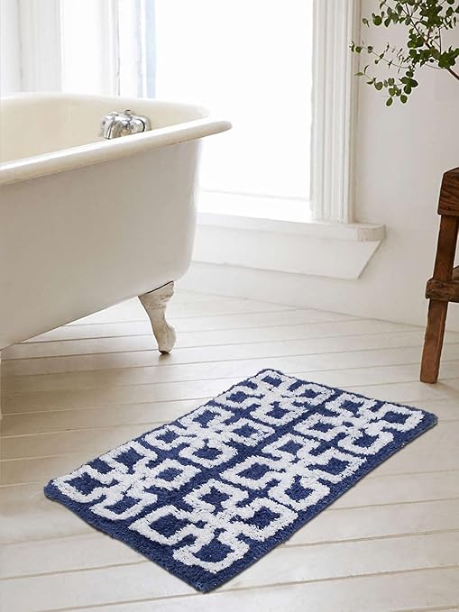 Buy Romee Soft Cotton Bath Mat For Home Bathroom Set Of 1 40cm X