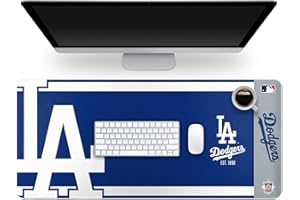 FOCO MLB Official Established Primary Logo Wordmark Home Office Desk Pad Mouse Pad Mat 35" x 16" (Los Angeles Dodgers, Los Angeles Dodgers)