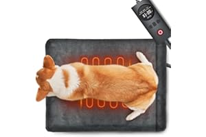 uncn Pet Heating Pad for Cat Pressure Activated, 45x55 CM Automatic Electric Heated Bed Mat for Dogs with Chew Resistant Cord