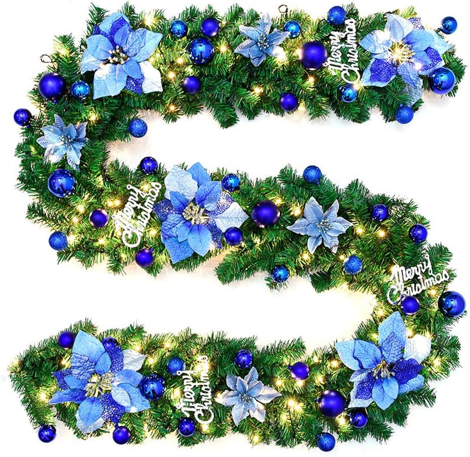 garland with blue lights