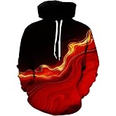 Zvylo Men's 3D Graphic Pullover Hoodie, Patriotic Novelty Print, Hooded Sweatshirt for Teens