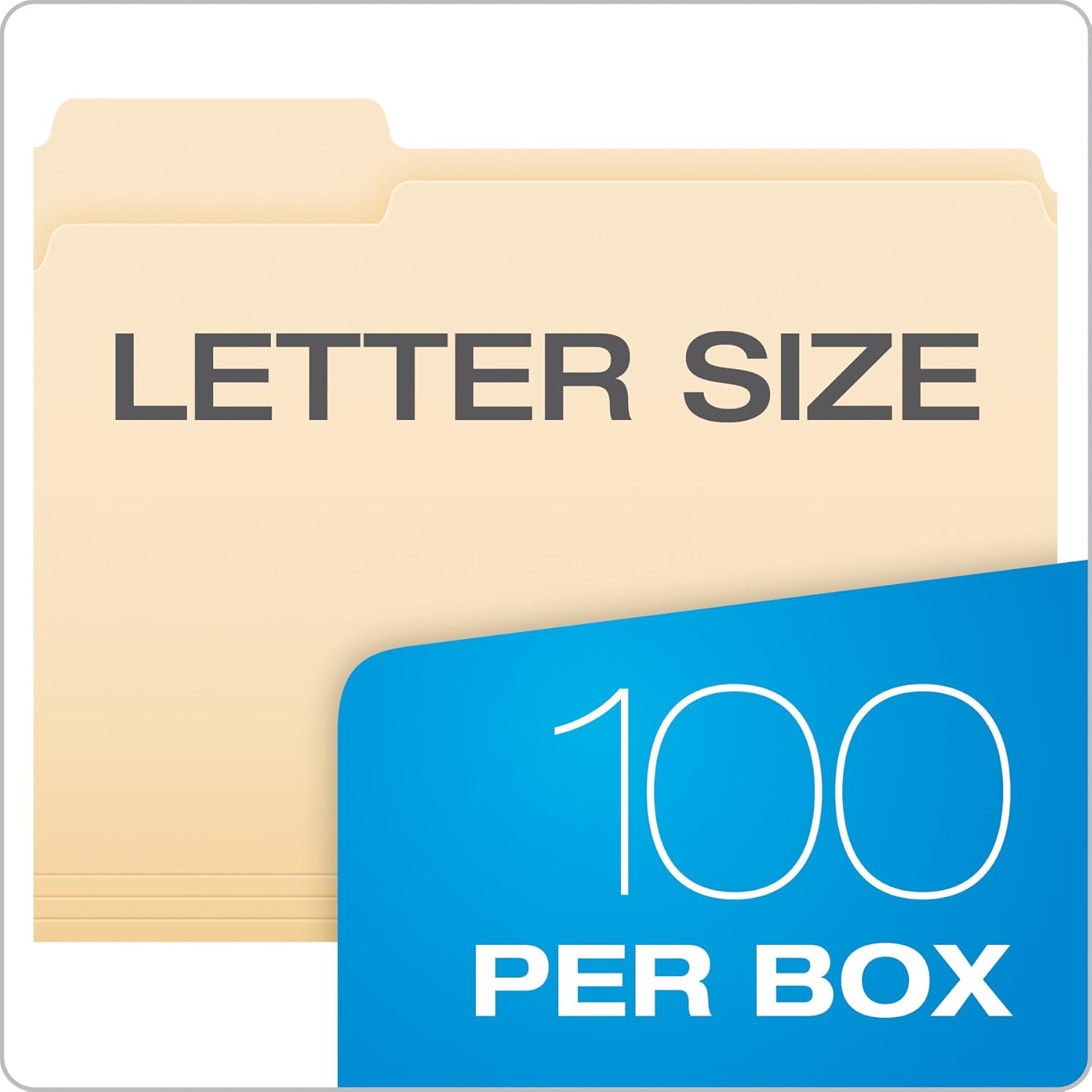 Pendaflex File Folders, Letter Size, 1/3 Cut, Manila, 100 per Box (752 1/3): Office Products