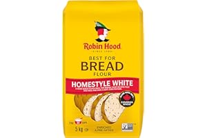 Robin Hood Flour, Best For Bread Homestyle White Flour, Made with 100% Canadian Wheat, 5 kg