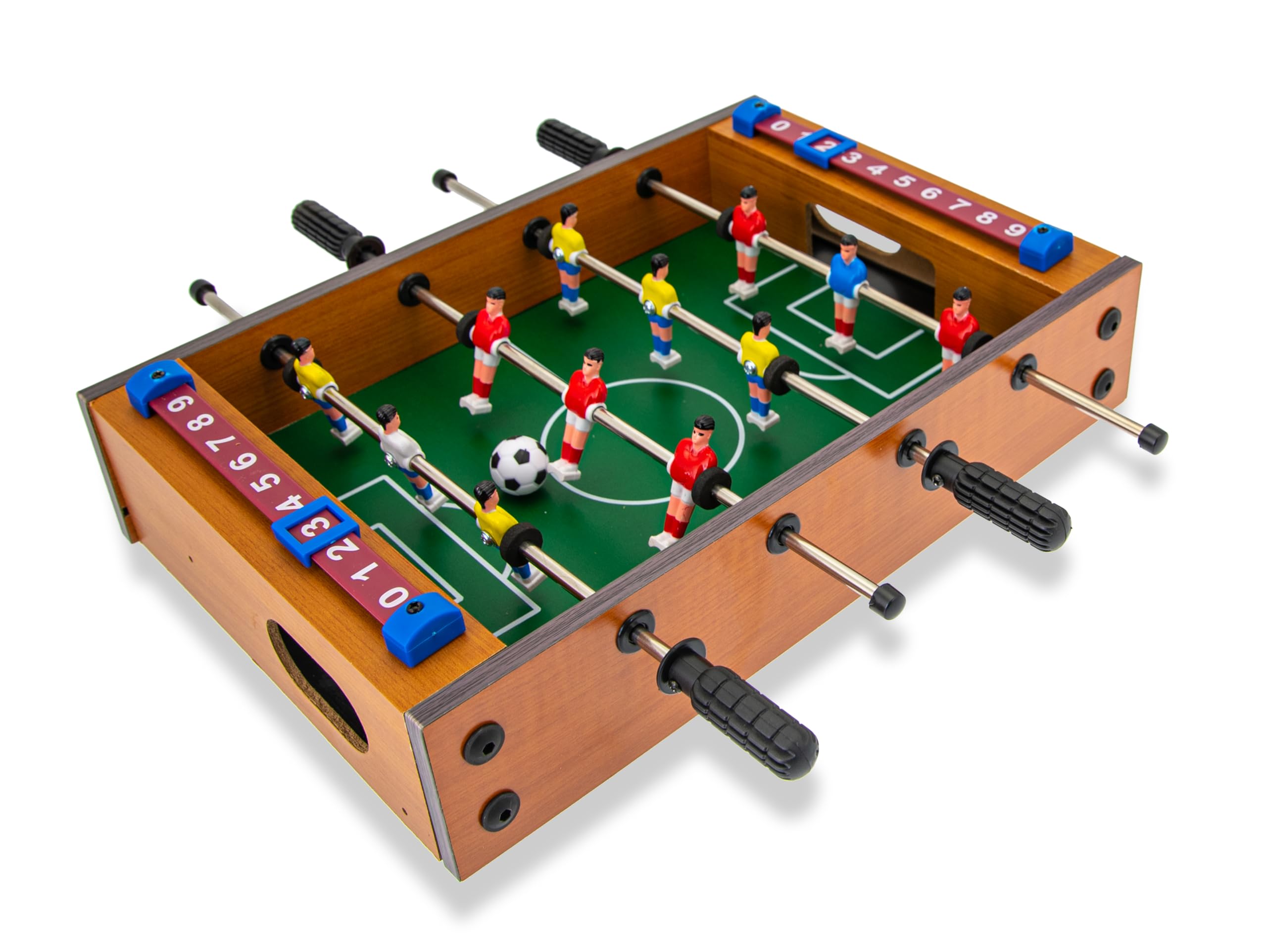Teorema Giocattoli, Wooden Table Football Table Football with 2 Balls and Scorecard, Table Football for Adults and Children, 34 x 37 x 8.5 cm