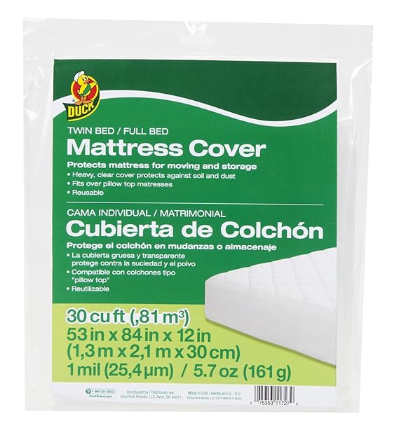 Duck Brand 1140236 King or Queen Sized Mattress Cover, 76