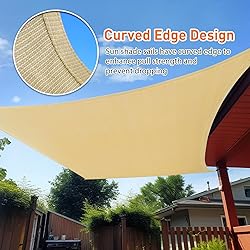 Artpuch 12'x24' Beige Sun Shade Sail UV Block 185
