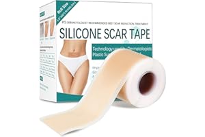 PUMKOT Silicone Scar Sheets, Silicone Scar Tape(1.6”x 60” Roll-1.5M), Reusable Scar Removal Strips, Professional Scar Away Sheets for Surgical Scars, Keloid, C-Section, Burn, Acne et