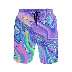 Men's Summer Cool Swim Trunks Quick Dry Abstract